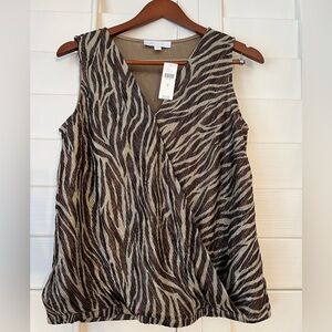 ANTHROPOLOGIE Leopard Print Sleeveless Tank
